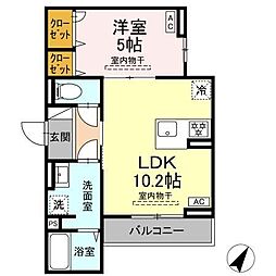 相模原市南区南台4丁目アパート 1LDKの間取図画像