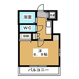 アーバンステージ町田 3階1Kの間取り
