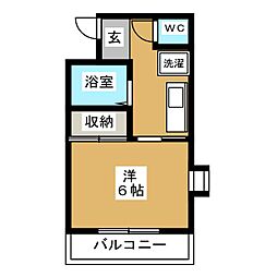 トラッドハウス 1Kの間取図画像
