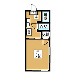 コーポアイ 1Kの間取図画像
