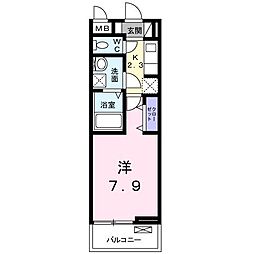 メゾン・ド・ラペ 1Kの間取図画像