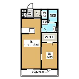 リブリ・フォレスタ 1LDKの間取図画像