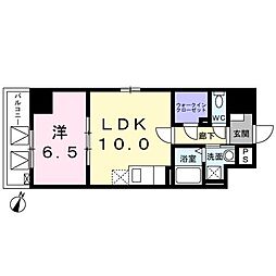 クラッテーロ相模が丘 1LDKの間取図画像