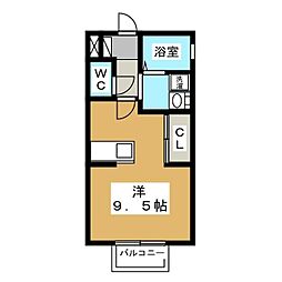 ディアコート・A ワンルームの間取図画像