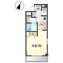 ビブレ東林間 1Kの間取図画像