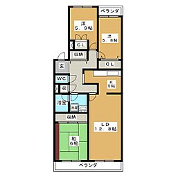 L-commu+PLUS相模大野 3LDKの間取図画像