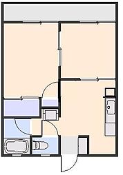 コーエイマンション 2DKの間取図画像