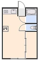 メゾンシブキ東台 ワンルームの間取図画像