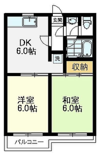 カーサ・イトウ 402｜東京都小平市学園東町1丁目(賃貸マンション2DK・4階・38.88㎡)の写真 その2