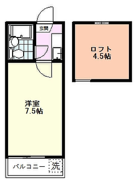 メゾン884 201｜東京都小平市たかの台(賃貸アパート1K・2階・17.38㎡)の写真 その2