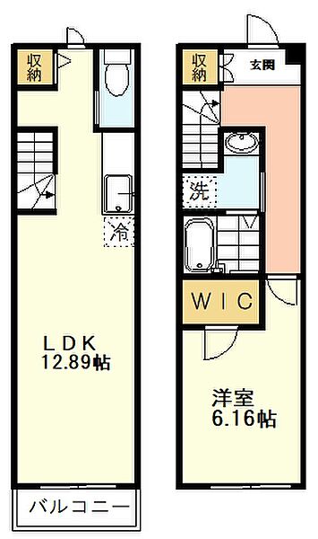 ウエストテラス 105｜東京都国立市西3丁目(賃貸アパート1LDK・1階・52.16㎡)の写真 その3