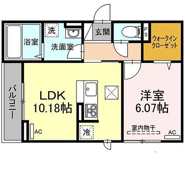 イグレック新小平 105｜東京都小平市小川町2丁目(賃貸アパート1LDK・1階・42.01㎡)の写真 その4