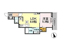 Ａsset-Ｃourt錦町 101 ｜ 東京都立川市錦町6丁目47-3（賃貸アパート1LDK・1階・33.13㎡） その2