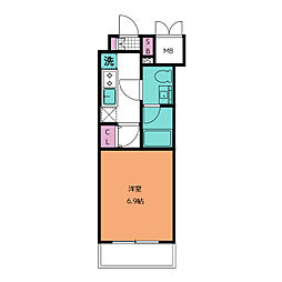 S-RESIDENCE松戸bene 1階1Kの間取り