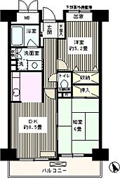 パインエクセレント 2DKの間取図画像