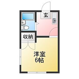 アーバン21 1Kの間取図画像