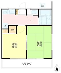 グリーンハイム 2Kの間取図画像