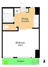 コーポけやき 1DKの間取図画像