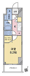 MODIERHATAGAYA 1Kの間取図画像