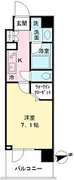 MODIERヨヨギ 1Kの間取図画像