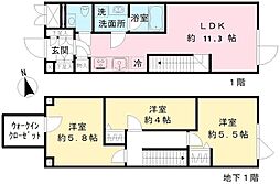 COEUR　BLANC八幡山 1階3LDKの間取り