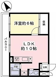 ハイム上祖師谷 1LDKの間取図画像
