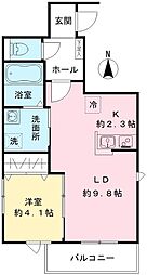 Sakura Terrace 1LDKの間取図画像