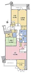 パークシティ成城Eコート 3LDKの間取図画像