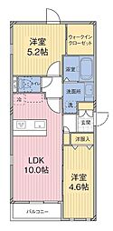 MODIER-FLAT調布国領 2LDKの間取図画像