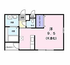 ミニヨンK 201 ｜ 東京都日野市大字石田435-19（賃貸アパート1R・2階・26.11㎡） その2