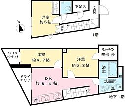COEUR　BLANC八幡山 1階3DKの間取り