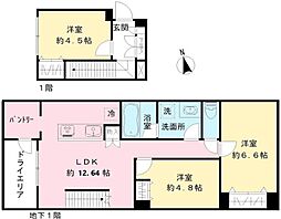 COEUR　BLANC八幡山 1階3LDKの間取り