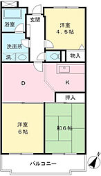 グランドール 3DKの間取図画像