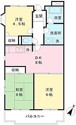 グランドール 3DKの間取図画像