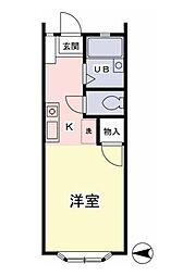 ジュネス桜ヶ丘 1Kの間取図画像