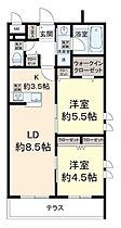 京王ラフィネ橋本テラス 101 ｜ 神奈川県相模原市緑区東橋本２丁目24-2（賃貸マンション2LDK・1階・55.14㎡） その2