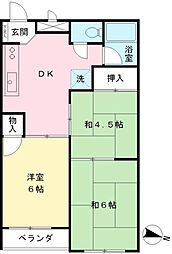 コーポヴェルデ 3DKの間取図画像