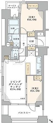 間取り ウエリス銀座二丁目 3階/301