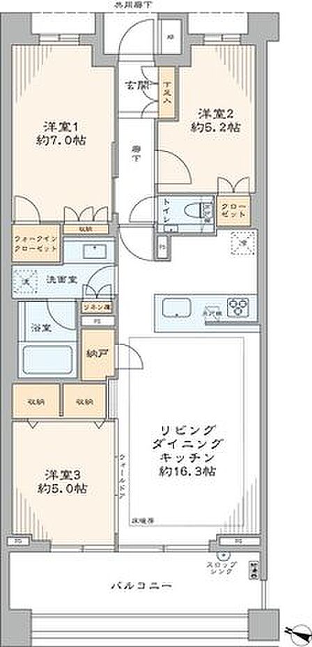 3LDK 間取り