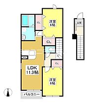 アイビーガーデンC 202 ｜ 愛知県蒲郡市三谷町諏訪東（賃貸アパート2LDK・2階・58.48㎡） その2