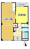 林マンション 302 ｜ 愛知県蒲郡市御幸町（賃貸マンション1LDK・3階・48.60㎡） その2