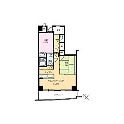 アパガーデンコート東新潟 2LDKの間取図画像