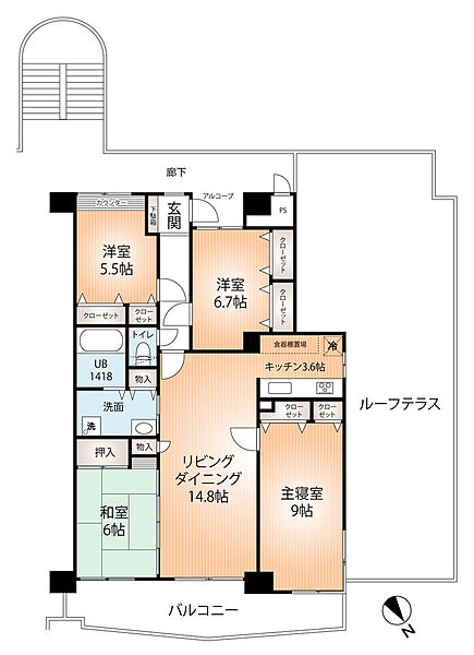 間取りを拡大表示