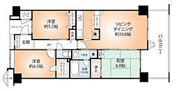 ダイアパレス青山彩都 3LDKの間取図画像