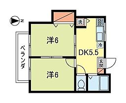 メゾンフルール 203 ｜ 東京都杉並区松ノ木１丁目（賃貸アパート2DK・2階・34.93㎡） その2