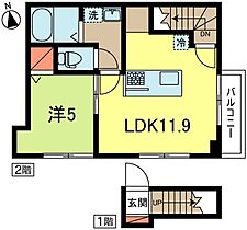 メゾン　ド　スカイ 3 ｜ 東京都杉並区松ノ木３丁目（賃貸アパート1LDK・2階・42.04㎡） その2