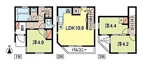 梅里2丁目戸建  ｜ 東京都杉並区梅里２丁目（賃貸一戸建3LDK・--・60.46㎡） その2