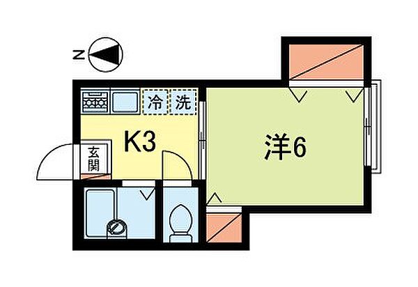 カステル ドゥ プレシュー 202｜東京都中野区中野１丁目(賃貸アパート1K・2階・23.00㎡)の写真 その2