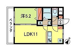 メゾンセンマン 1LDKの間取図画像
