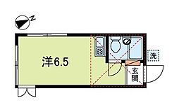 サットンプレイス・高南 ワンルームの間取図画像